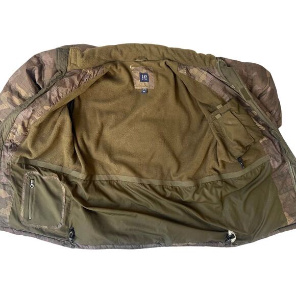 GAP Kids XXL Camo Houndstooth Sherpa-Lined Parka Jacket – Rare Y2K Style - Picture 6 of 12